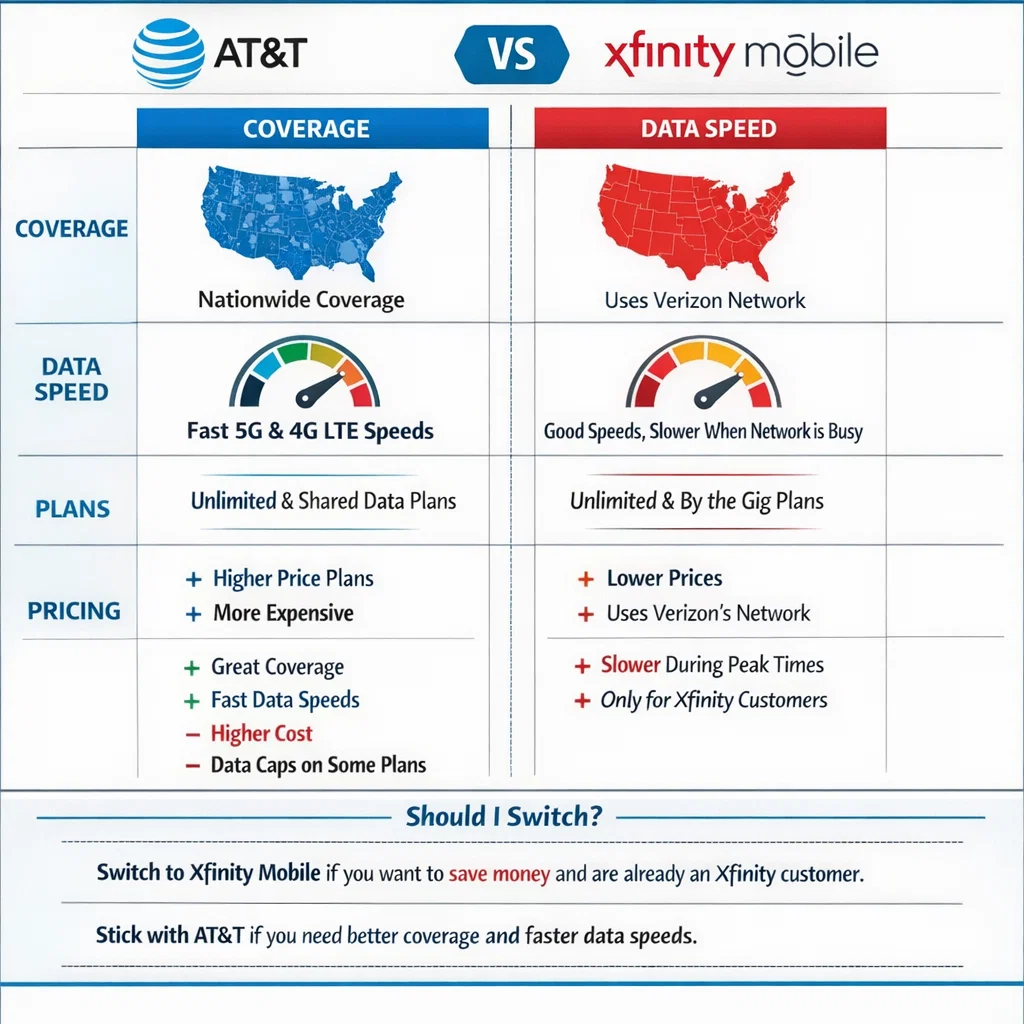 AT&T vs Xfinity Mobile