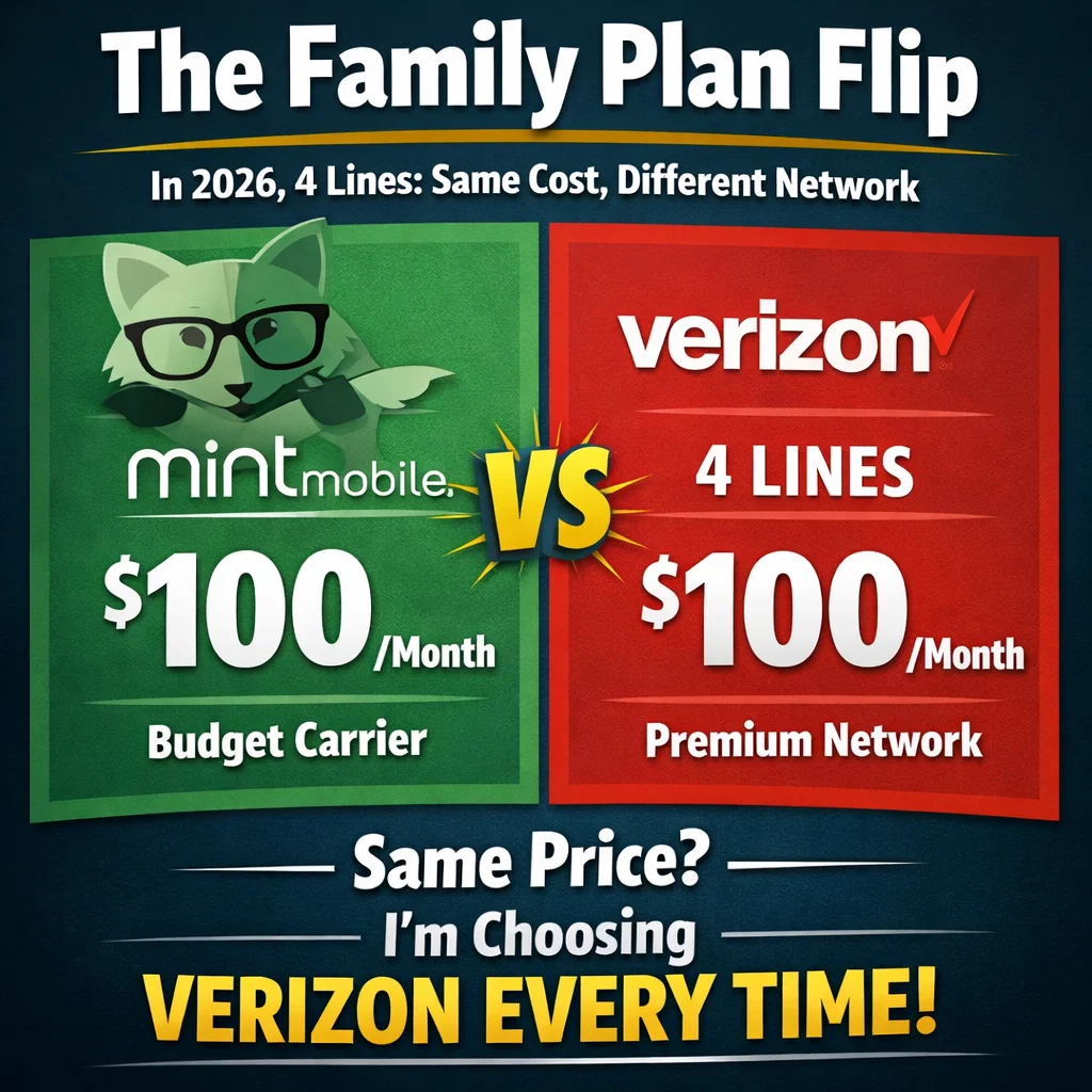 Mint Mobile Vs Verizon The Family Plan Flip