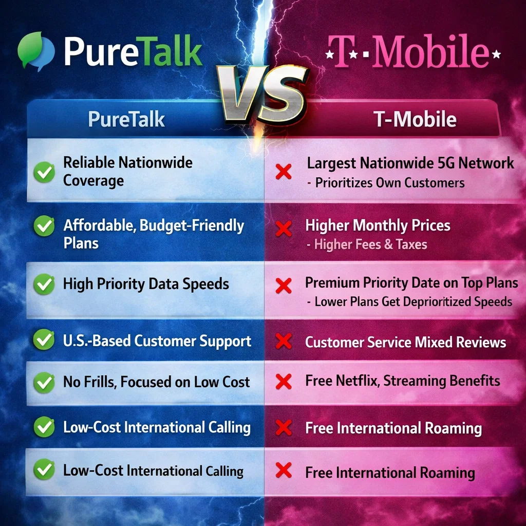 Pure Talk vs TMobile