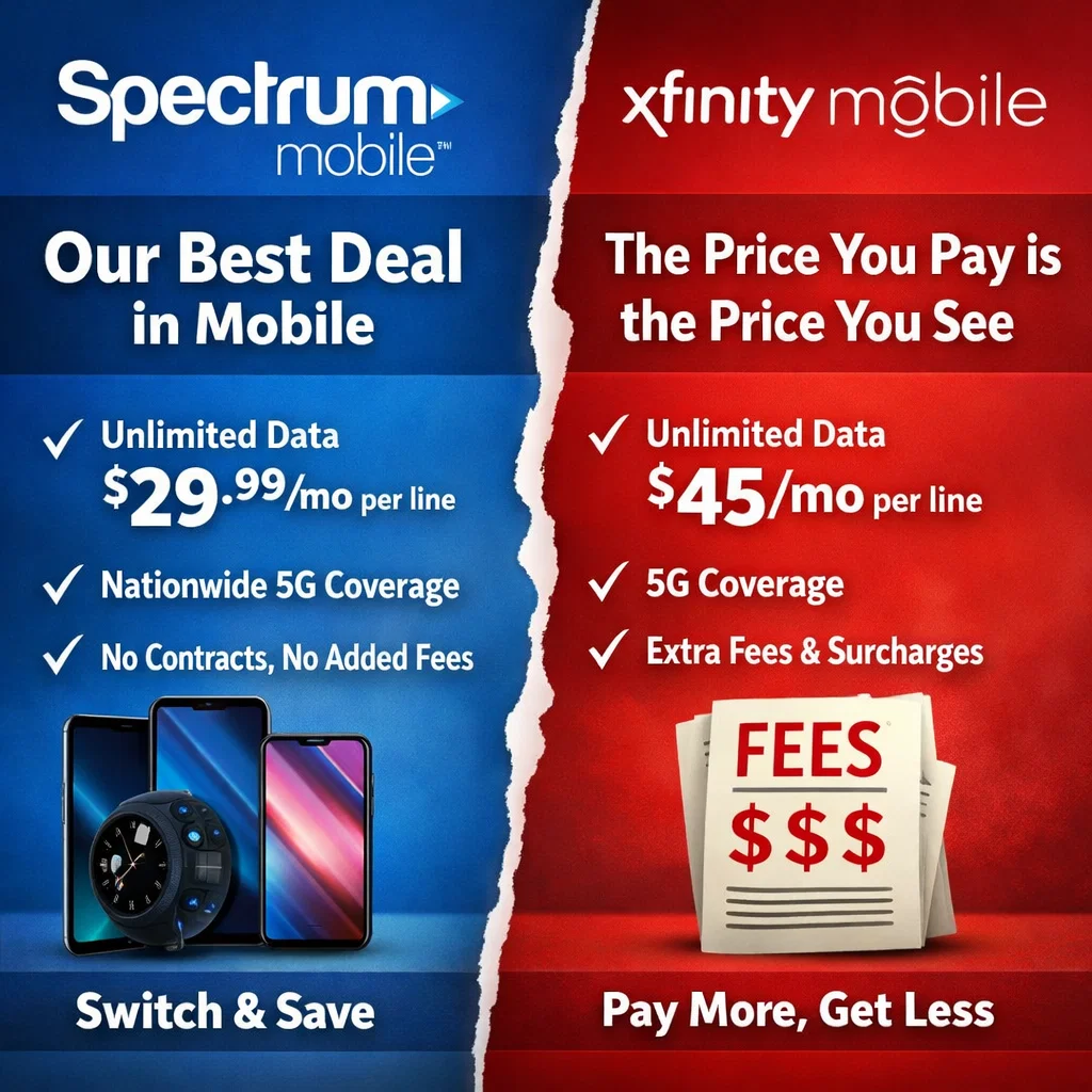 Spectrum Mobile vs Xfinity Mobile