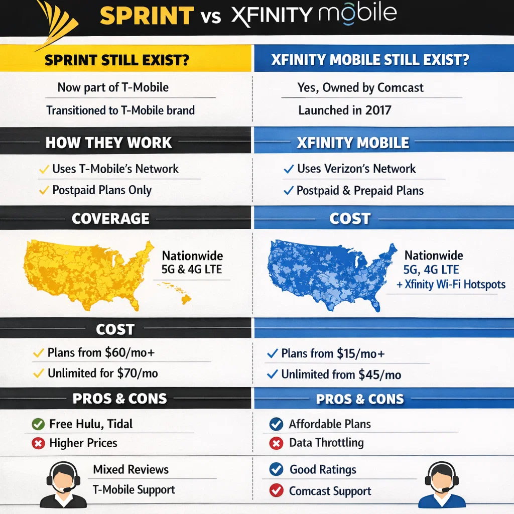 Sprint vs Xfinity Mobile