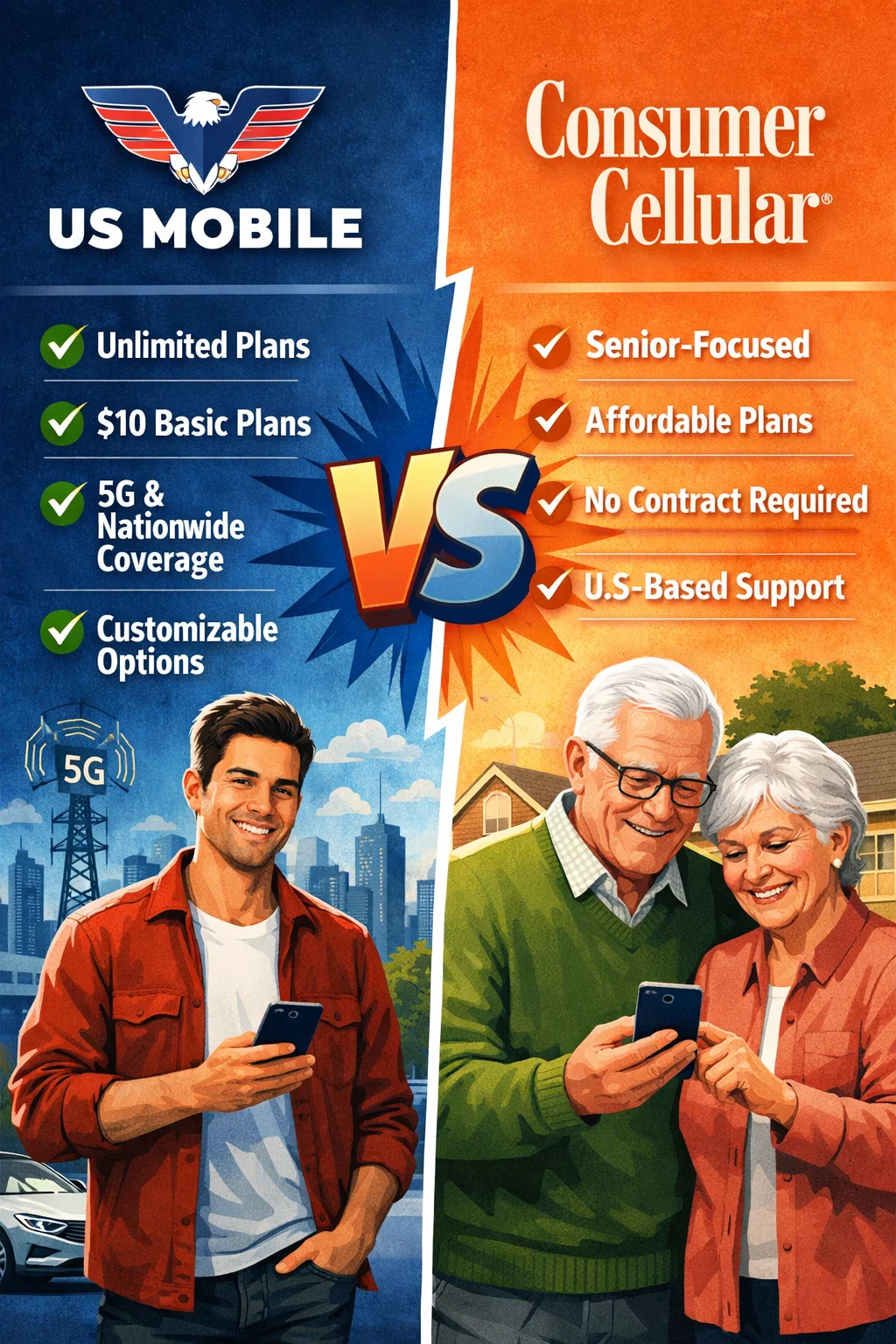 US Mobile vs Consumer Cellular