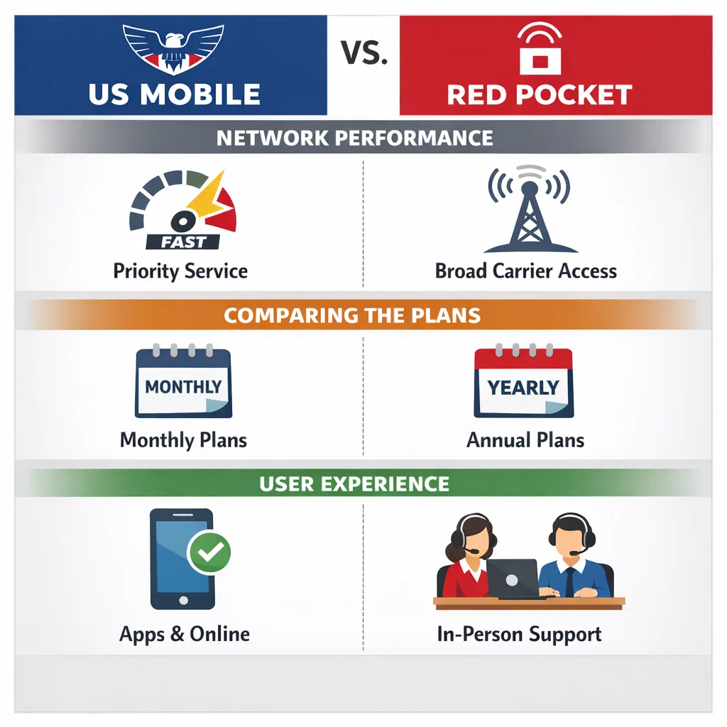 US Mobile vs Red Pocket