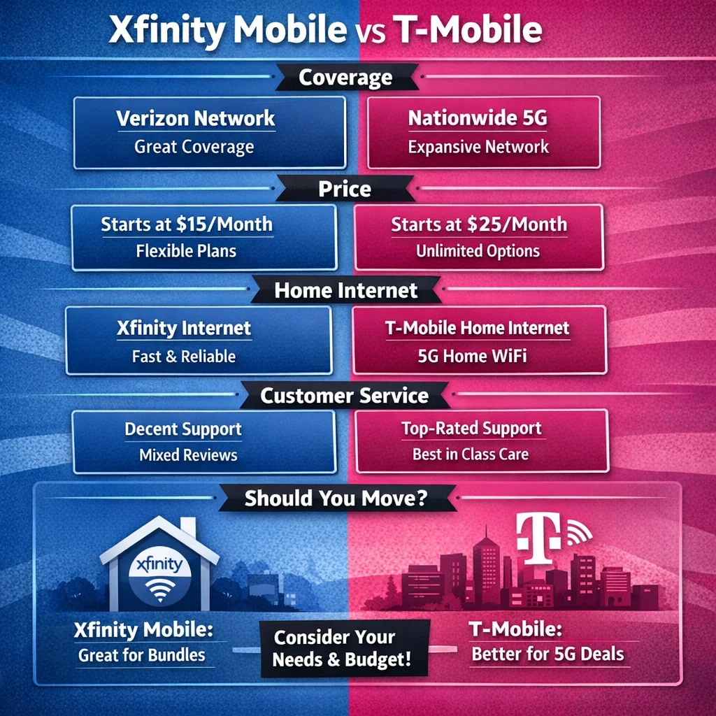 Xfinity Mobile vs T Mobile