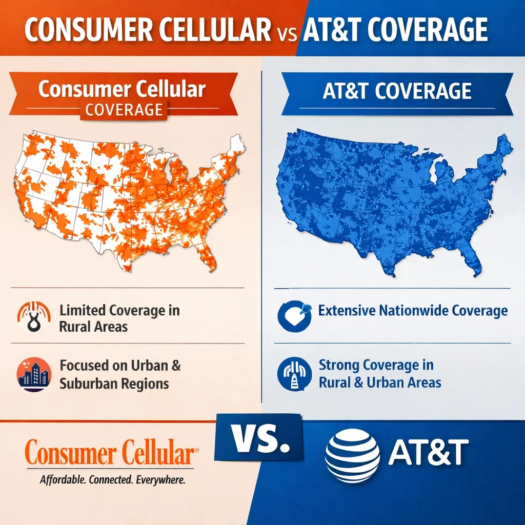 Consumer Cellular vs Att Coverage