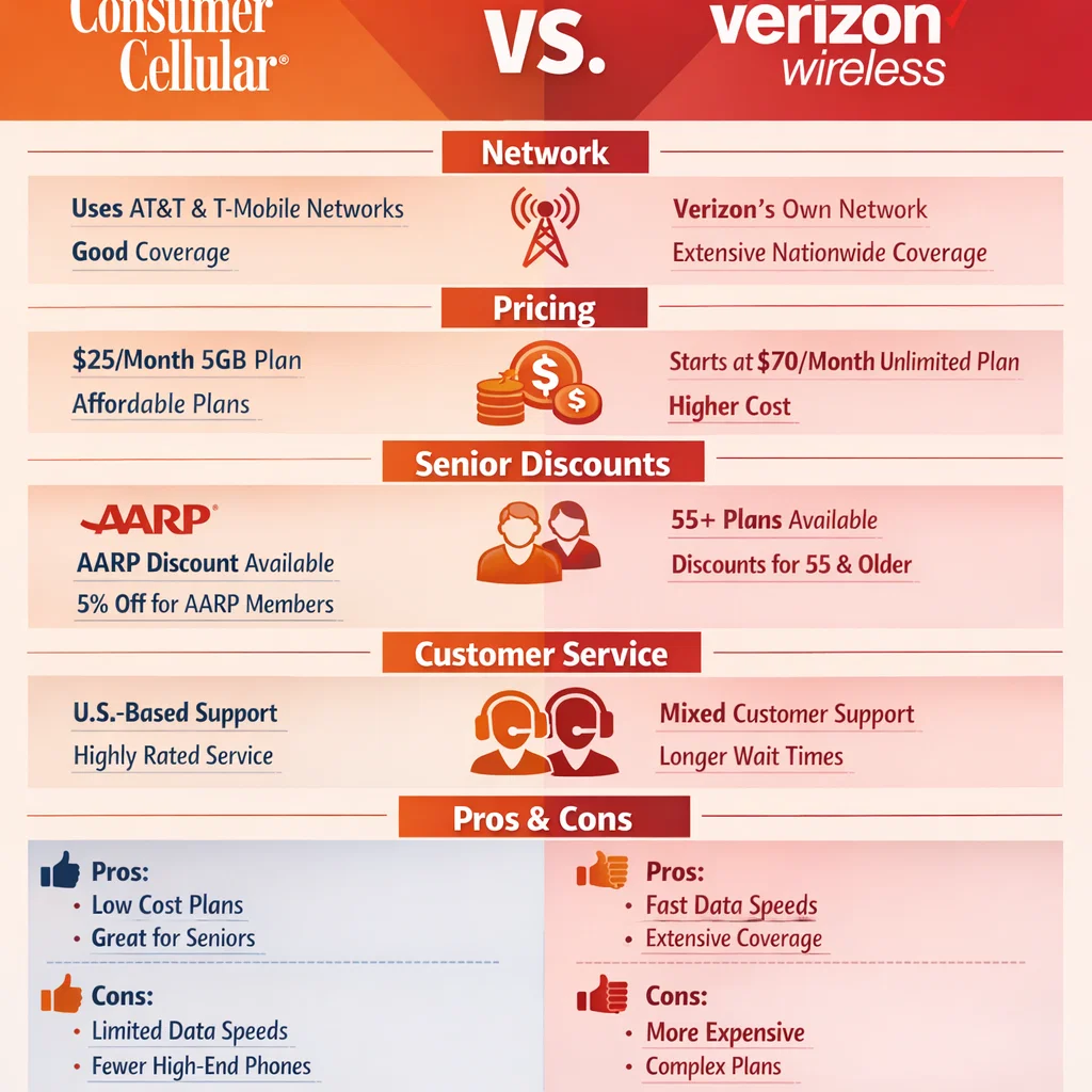 Consumer Cellular vs Verizon Wireless