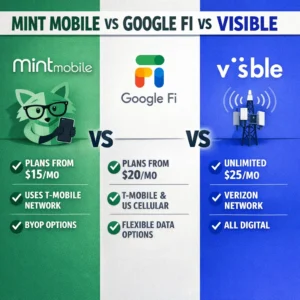 Mint Mobile vs Google Fi vs Visible: 2026 Edition