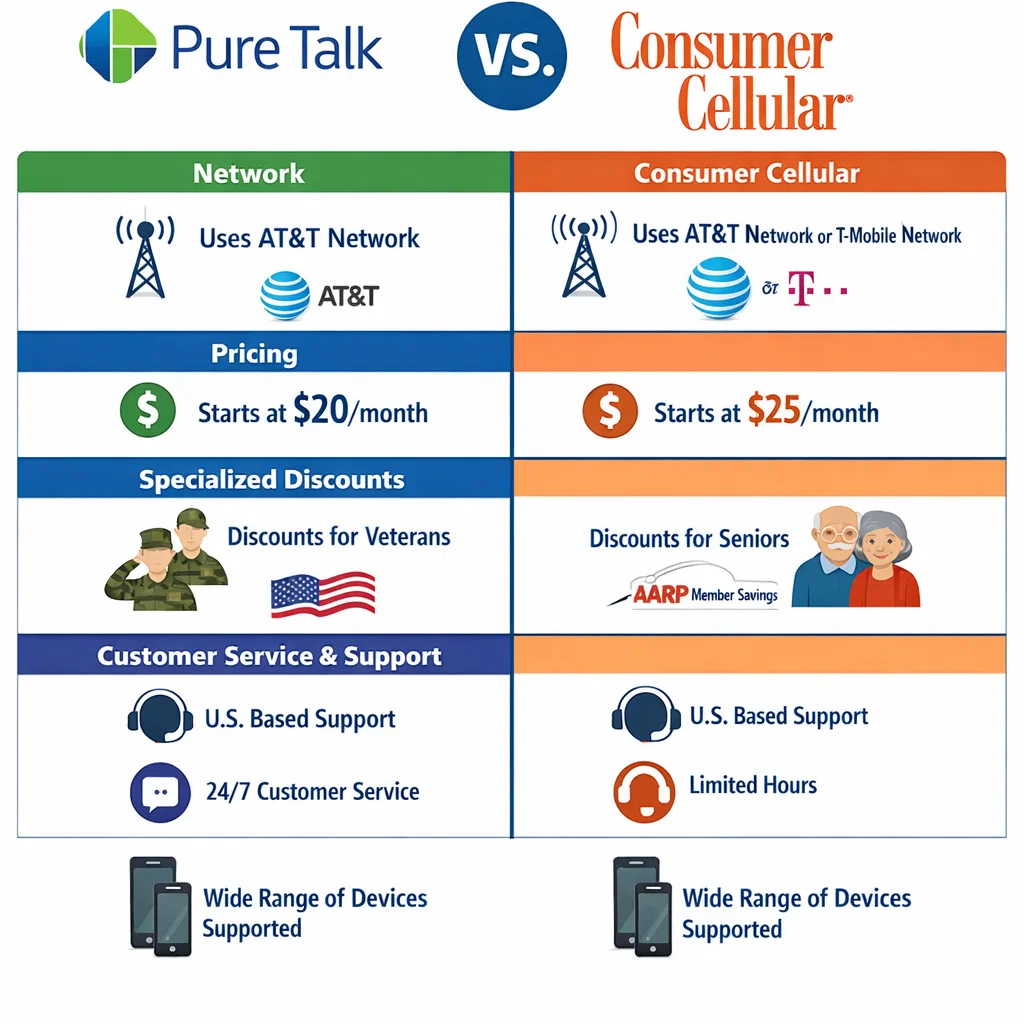 Pure Talk vs Consumer Cellular