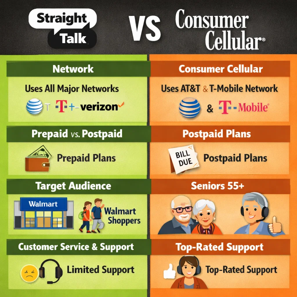 Straight Talk vs Consumer Cellular