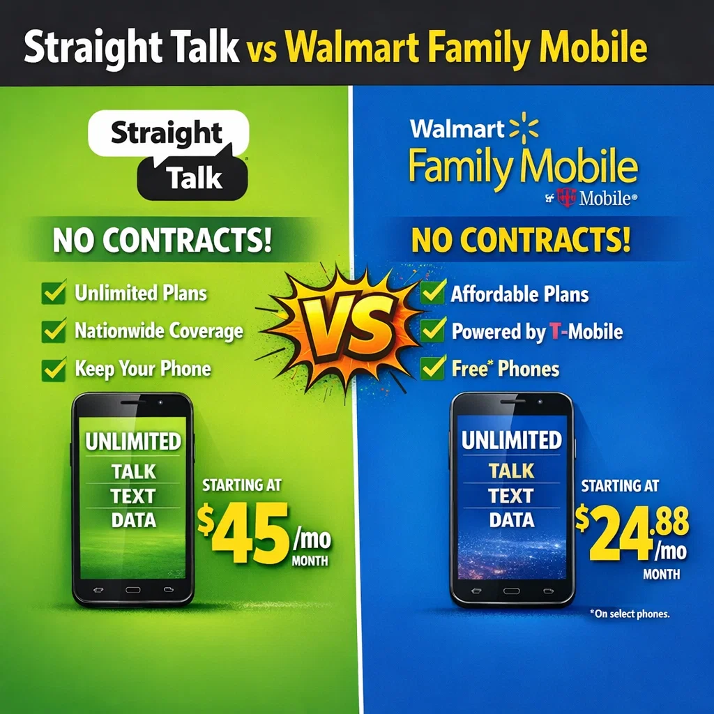 Straight Talk vs Walmart Family Mobile