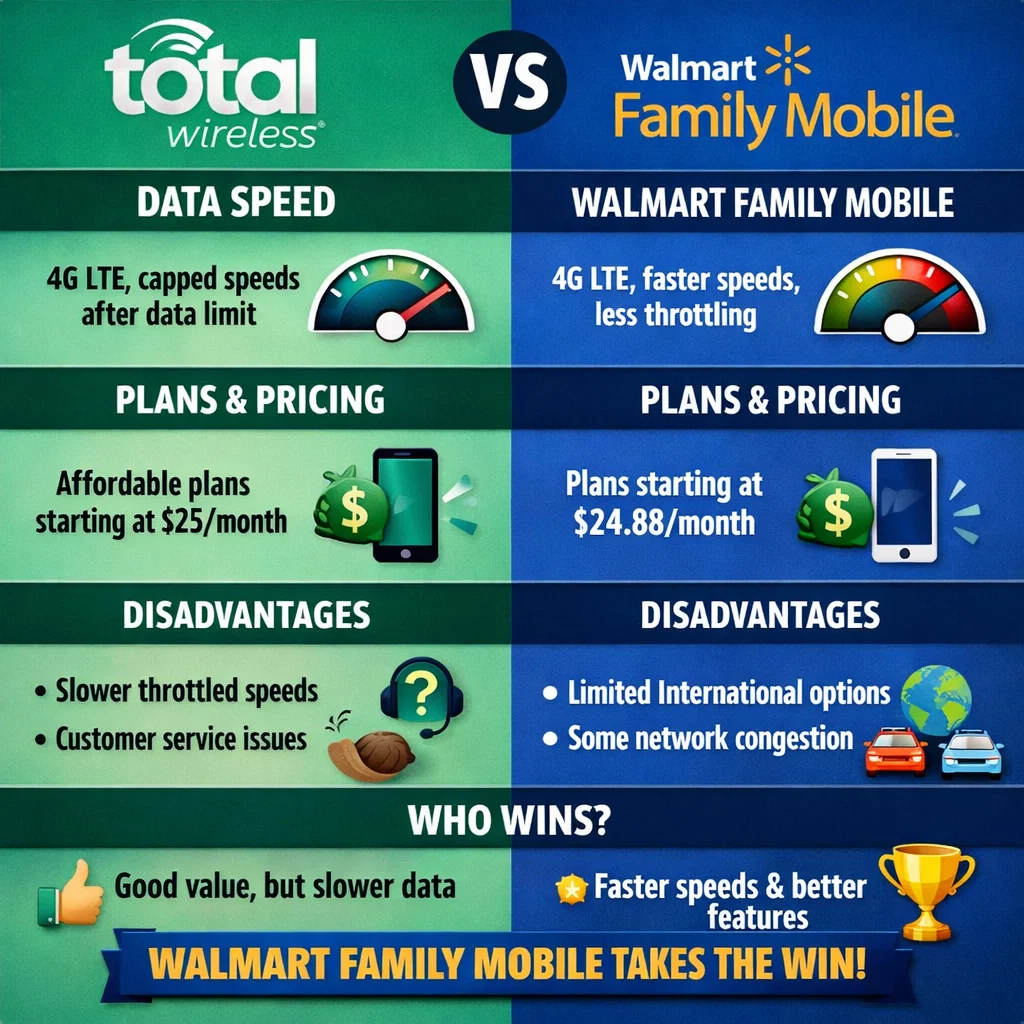 Total Wireless vs Walmart Family Mobile