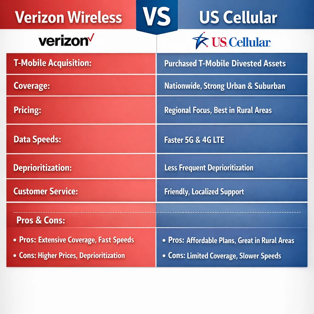 Verizon Wireless vs US Cellular