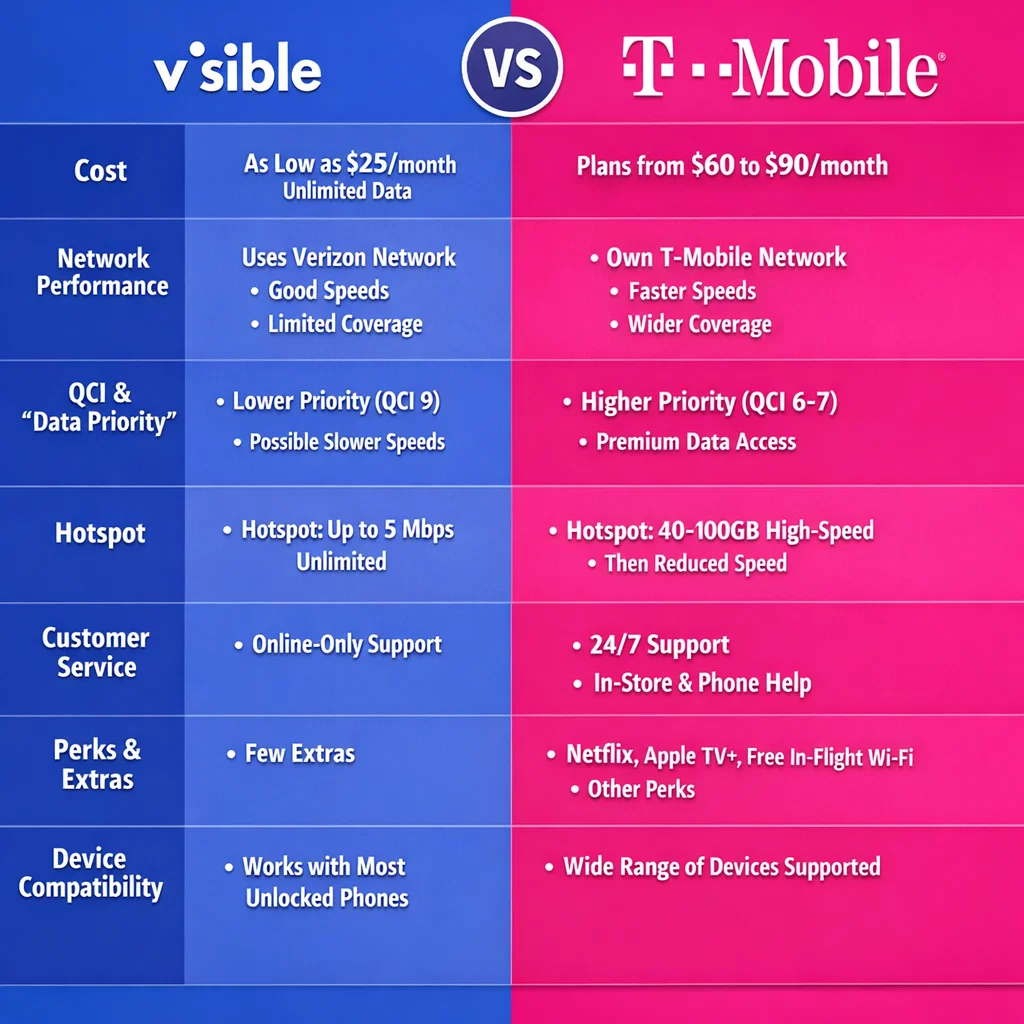 Visible vs T Mobile