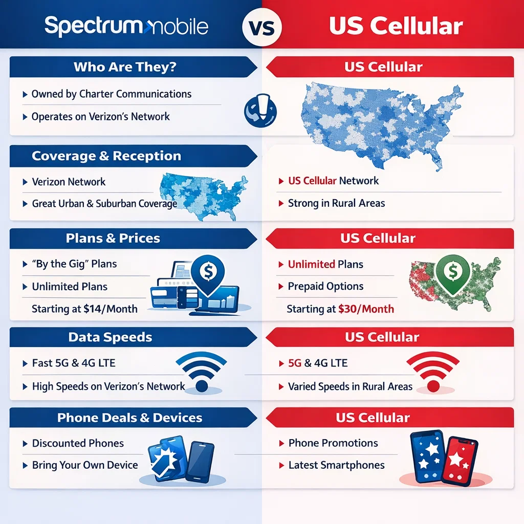 Spectrum Mobile vs US Cellular