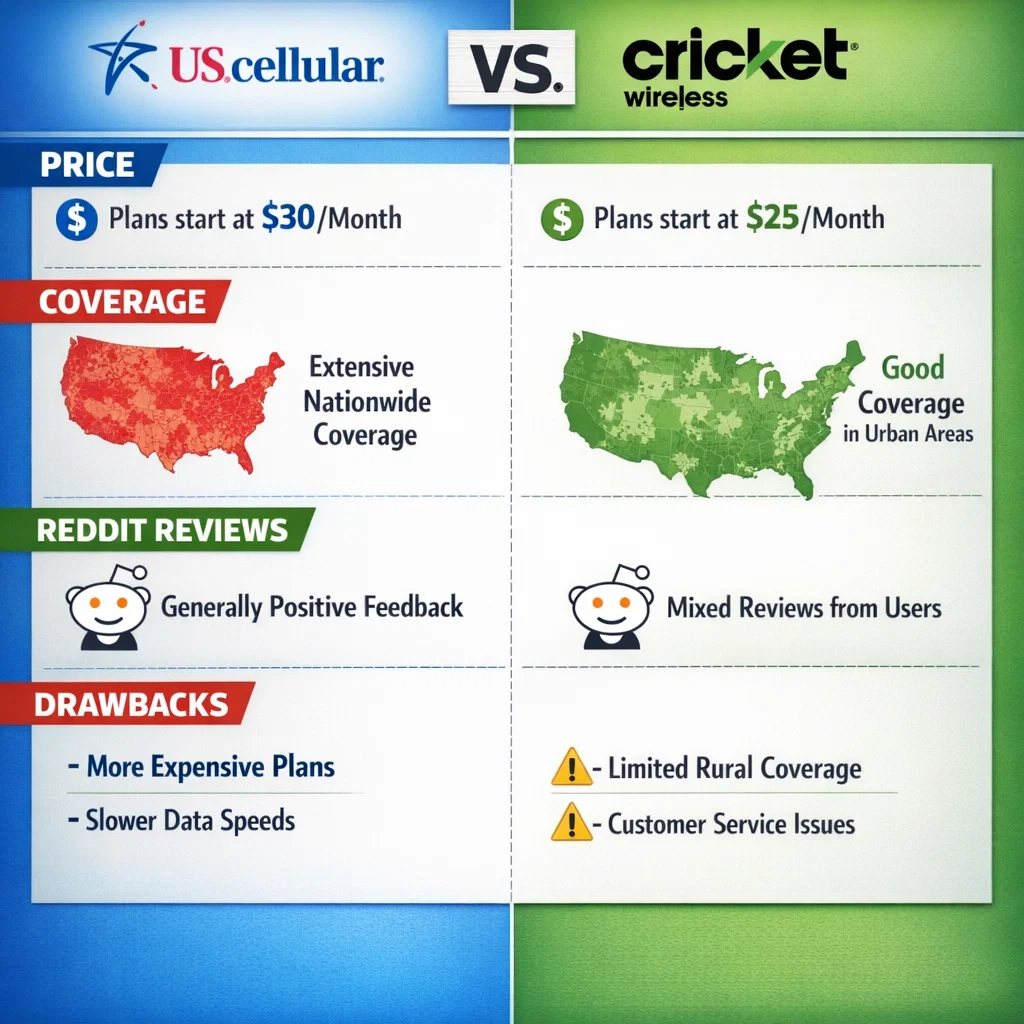 US Cellular vs Cricket Wireless